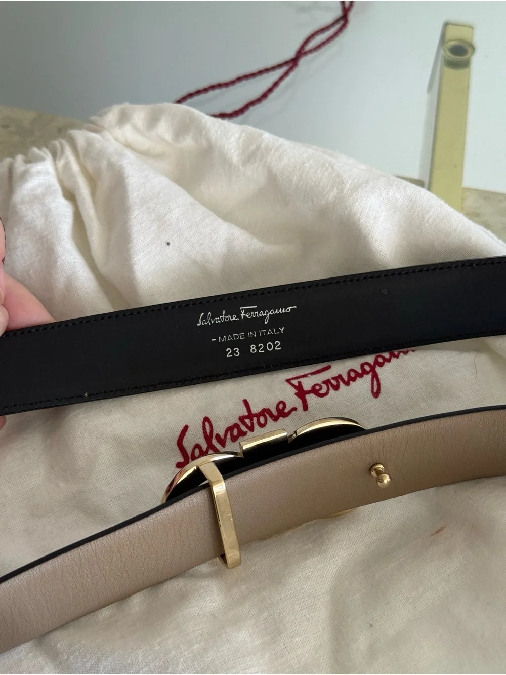 Vintage Salvatore Ferragamo Genuine Leather Belts – Set of 2